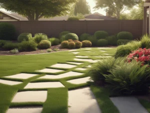 Stone path on Grass